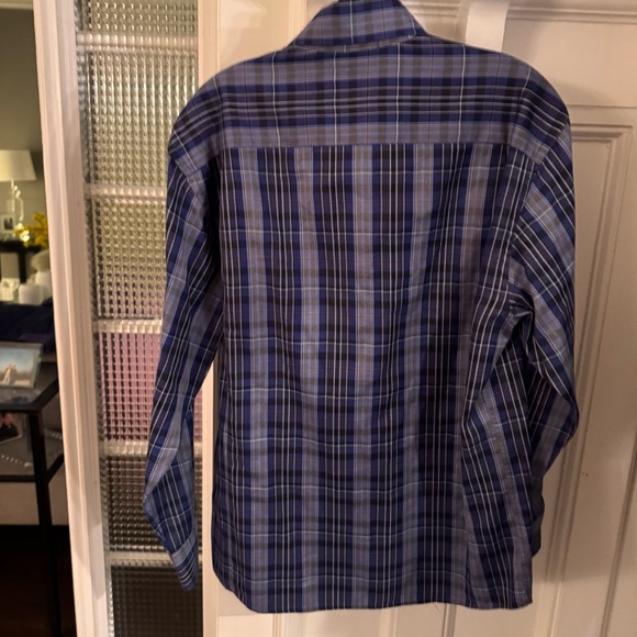 NWOT Robert  Talbott Carmel Blue Plaid 100% COTTON Button Down Casual Shirt Sz M - Picture 3 of 11